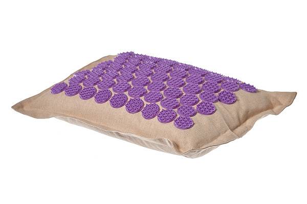 Подушка акупунктурная, BRADEX, НИРВАНА, с наполнителем из гречневой лузги, фиолетовый