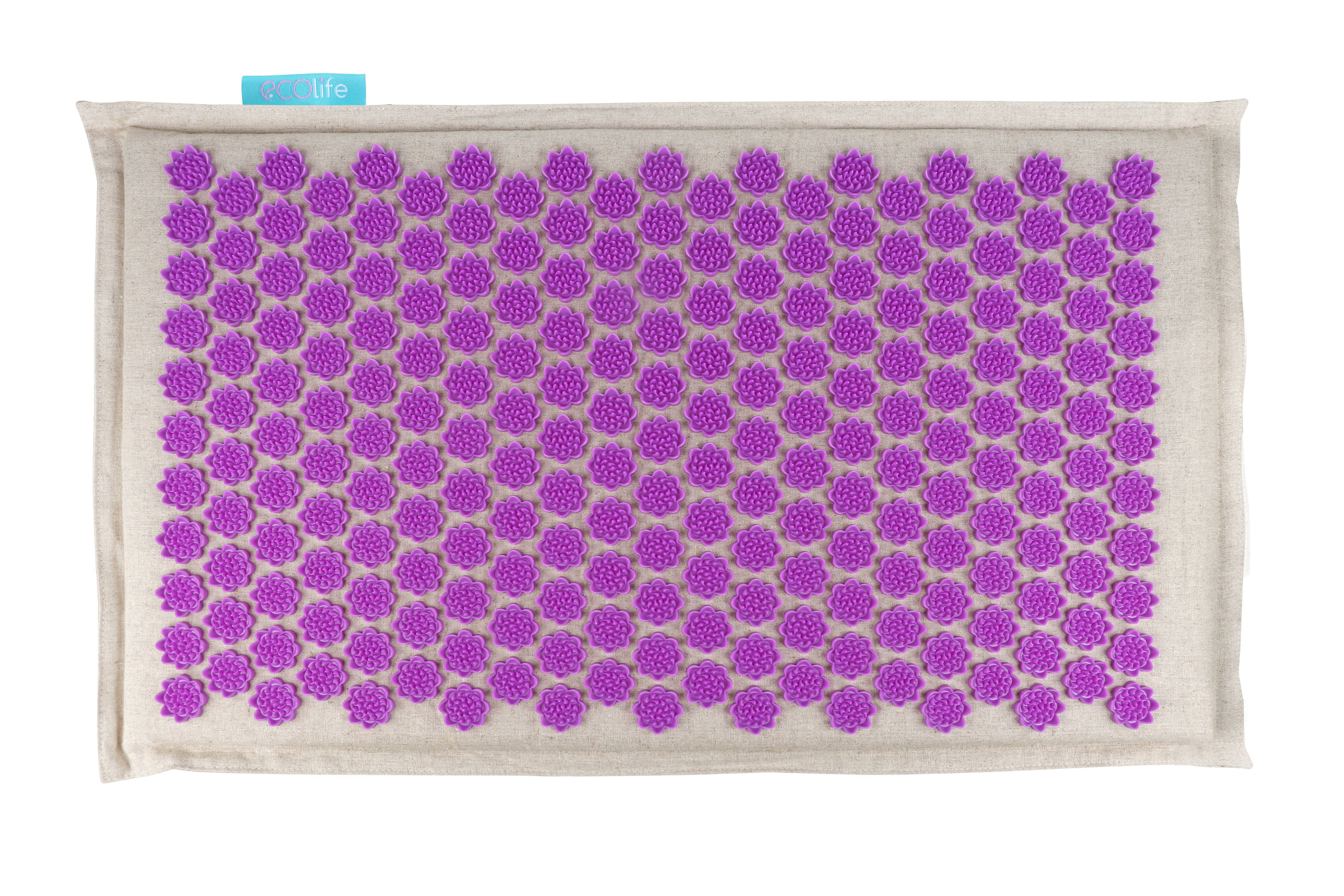 Массажный коврик акупунктурный, Gezatone, EcoLife, 72х42см, фиолетовый